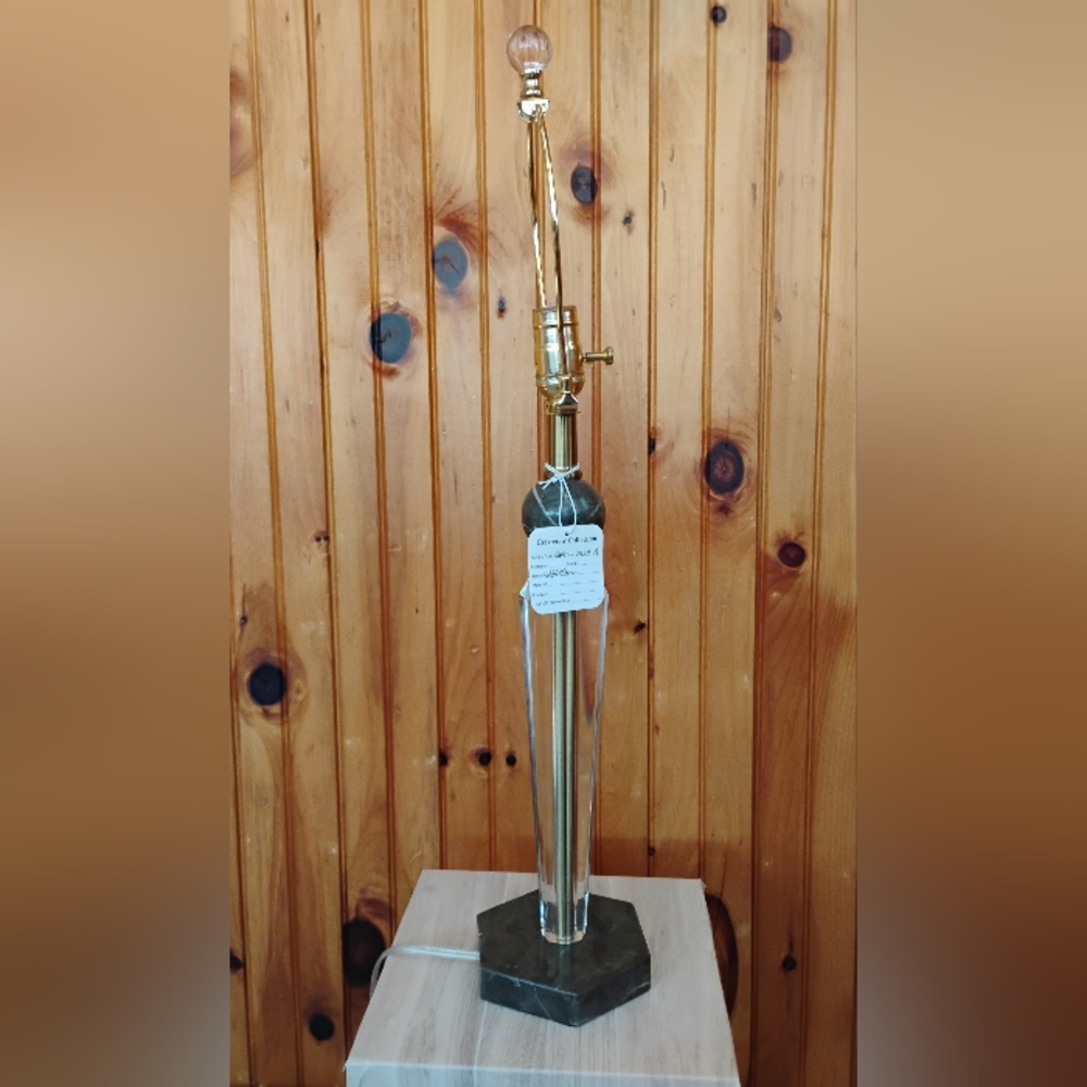 Gold and Clear Glass Table Lamp